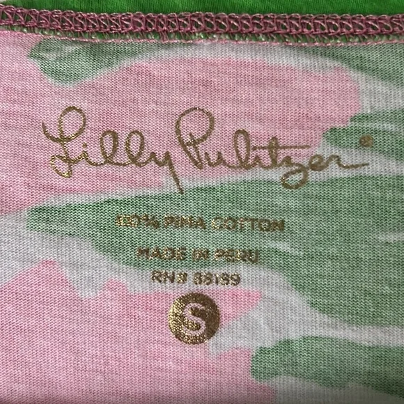 Lilly Pulitzer Loren Pink Green Pink Pout Flamenco Pineapple Knit Mini Dress - S - Picture 13 of 16